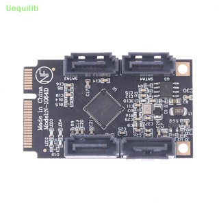 Uequilib Add On Cards Mini PCI-E PCI Express เป็น 4 พอร์ต SATA 3.0 ตัวแปลง SSD HDD SATA3 ใหม่