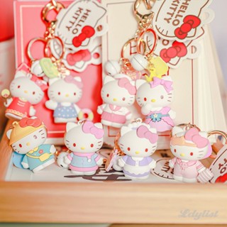 ღ น่ารัก Sanrio พวงกุญแจอะนิเมะ Hello Kitty อุปกรณ์เสริมการ์ตูนซากุระซีรีส์ Pvc พวงกุญแจชุดอุปกรณ์เสริมกระเป๋าเป้สะพายหลังแหวนของขวัญวันหยุด