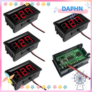 DAPHS โวลต์มิเตอร์ดิจิทัล DC 5~120V หน้าจอแสดงแรงดันไฟฟ้า แบตเตอรี่ สีแดง สําหรับรถจักรยานยนต์ 5 แพ็ค