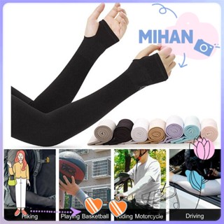 Mihan ปลอกแขน ให้ความอบอุ่น ป้องกันแดด หลากสี สําหรับเล่นกีฬาบาสเก็ตบอล วิ่งกลางแจ้ง