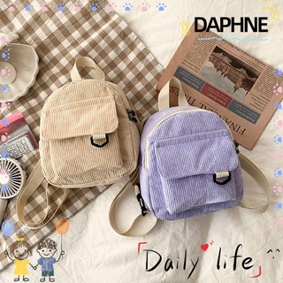 DAPHNE กระเป๋าเป้สะพายหลัง ผ้าลูกฟูก ขนาดเล็ก เหมาะกับการเดินทาง สําหรับผู้หญิง