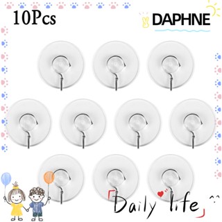 Daphne 10 ชิ้น / เซต Sucker ห้องน้ําอุปกรณ์จัดงานแต่งงานไม้แขวนเสื้อแก้วใสใส