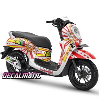 สติกเกอร์เต็มตัว + แดชบอร์ดเดคาล Honda 2012-2023 สไตล์ JDM - สีขาว, 2012-2016