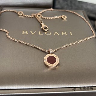 [พร้อมส่ง] Bvlgari/series สร้อยคอ คอกลม สองด้าน ขนาดเล็ก สีโรสโกลด์ สีแดง สีขาว