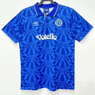 เสื้อกีฬาแขนสั้น ลายทีมชาติฟุตบอล Napoli 1991-93 ชุดเหย้า สไตล์วินเทจ แห้งเร็ว ไซซ์ S-2XL AAA