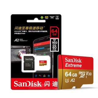 64GB Extreme microSDXC Memory Card Original A2 U3 UHS-I Cards USB3.0 4K Flash micro SD Card for Camera GoPro DJI Nintendo