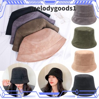 Melodygoods1 หมวกบักเก็ต ผ้าฝ้าย กันแดด สําหรับผู้หญิง และผู้ชาย