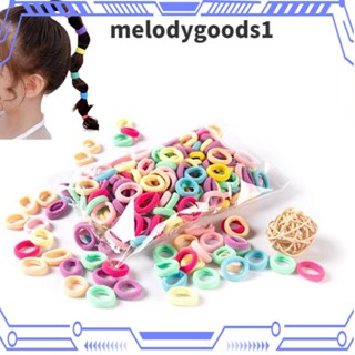 MELODYGOODS1 ยางรัดผม แบบนุ่ม ยืดหยุ่น เครื่องมือจัดแต่งทรงผม สําหรับเด็กผู้หญิง 300 ชิ้น