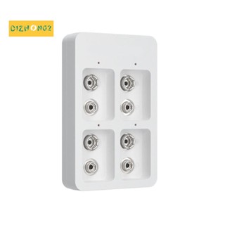 ที่ชาร์จแบตเตอรี่ 9V 4 ช่อง พร้อมไฟแสดงสถานะ LED สาย USB สําหรับแบตเตอรี่ 9V Ni-MH Ni-Cd Li-Ion