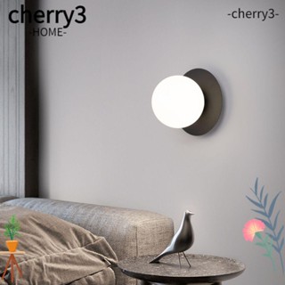 Cherry3 โคมไฟติดผนัง LED ทรงกลม สีดํา ทอง