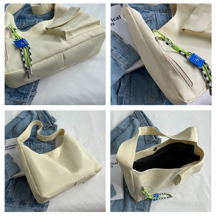 【ONE BAG】วรรณกรรมเยาวชนหญิงกระเป๋าผ้าใบความจุขนาดใหญ่ - รูปที่ 5