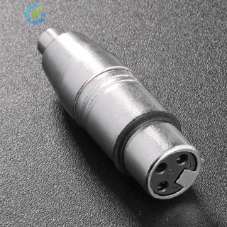 [Idduck.Th] อะแดปเตอร์แจ็คไมโครโฟน 3-Pin XLR ตัวเมีย เป็น RCA ตัวเมีย AU