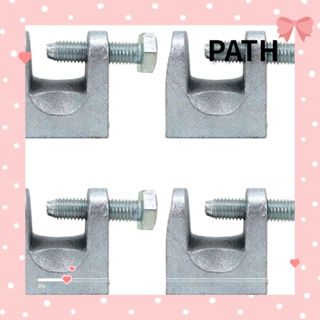 Path แคลมป์คาน C ชุบเงิน สังกะสี 4 ชิ้น|แคลมป์หนีบท่อ PVC ทองแดง 4/5 นิ้ว