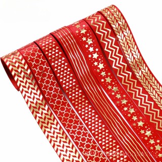 ริบบิ้นผ้าโพกศีรษะ โพลีเอสเตอร์ สีแดง 10 หลา DIY สําหรับห่อของขวัญ