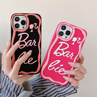 เคสโทรศัพท์มือถือ ซิลิโคนนิ่ม ลายบาร์บี้ สําหรับ iPhone 14 13 12 Pro Max iPhone 11