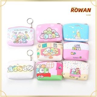 Rowans San-X Sumikko Gurashi กระเป๋าใส่เหรียญ ผู้หญิง เด็กผู้หญิง กระเป๋าลายการ์ตูน กระเป๋าสตางค์ มีซิป กระเป๋า