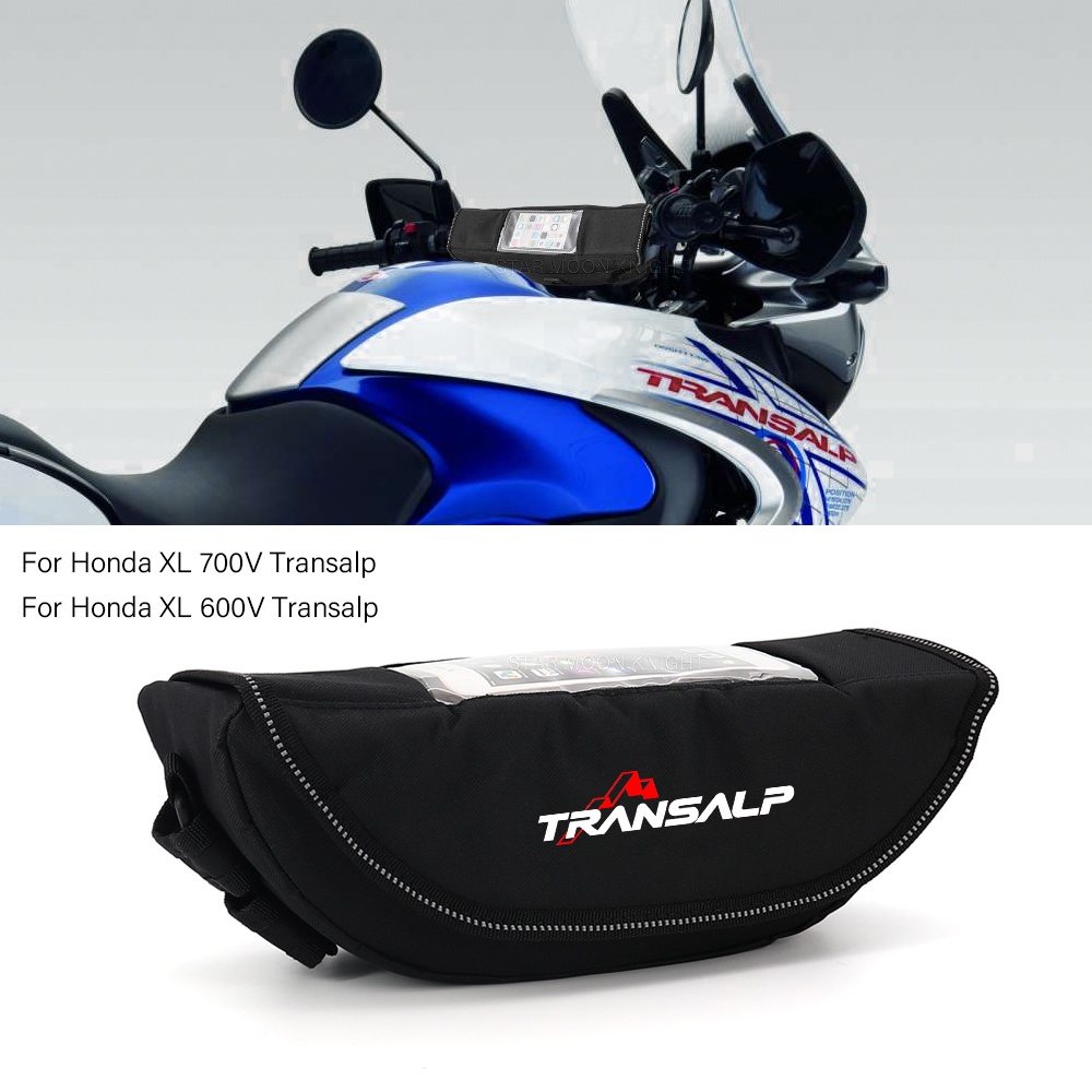 กระเป๋าเก็บของ ติดแฮนด์รถจักรยานยนต์ สําหรับ Honda TRANSALP XL 600 V XL700V TRANSALP XL 700 600 V