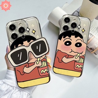 เคสโทรศัพท์มือถือ ลายการ์ตูนชินจังน่ารัก พร้อมตัวยึดวาง สําหรับ Redmi Note 11 10 8 9 9Pro 9s 11s 10s 10Pro Max Redmi 10C 9C NFC 9A 10 9T 10A A1 9 POCO M3 F4 X3 NFC Pro