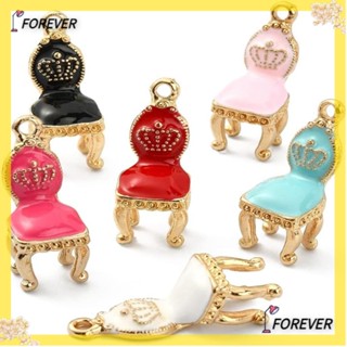 Forever จี้รูปมงกุฎเจ้าหญิง สีทอง อัลลอย ขนาด 25*10 มม. สําหรับแขวนเก้าอี้ เฟอร์นิเจอร์ ห้อง