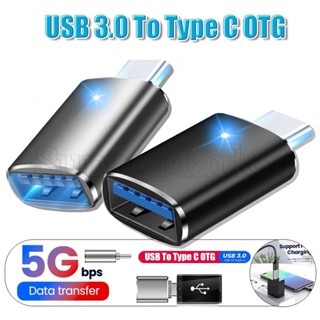 3a อะแดปเตอร์เชื่อมต่อชาร์จเร็ว USB 3.0 เป็น Type C OTG อลูมิเนียม พร้อมไฟแสดงสถานะ สําหรับโทรศัพท์มือถือ