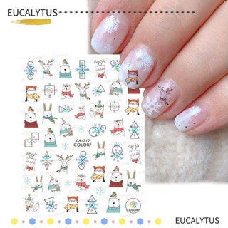 EUTUS สติกเกอร์ติดเล็บ ลายซานตาคลอส DIY