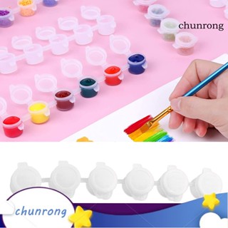 Chunrong กล่องเปล่า PE ใส 6 ช่อง สําหรับใส่สี 10 ชิ้น