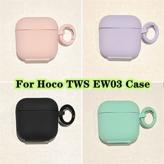 【imamura】สําหรับ Hoco. Tws EW03 เคสหูฟัง แบบนิ่ม สีฟ้า และสีม่วง สําหรับ Hoco TWS EW03