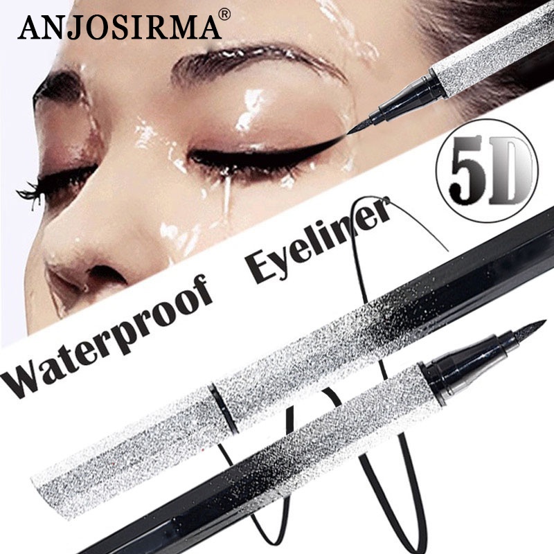 Anjosirma Star Sky Eyeliner ดินสอเขียนขอบตาสีดำกันน้ำไม่เวียนหัวติดทนนานสำหรับการแต่งหน้า