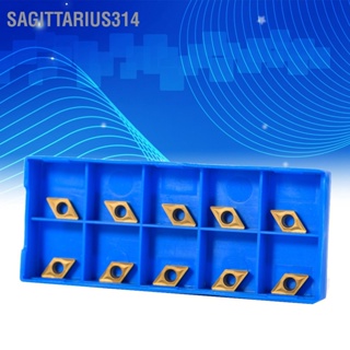 Sagittarius314 เคล็ดลับคาร์ไบด์ CNC 10 ชิ้นแทรกใบมีดตัดเครื่องกลึงเครื่องมือพร้อมกล่อง