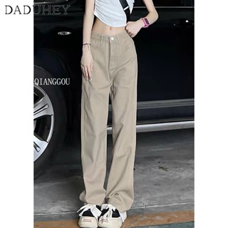 DaDuHey🎈 Womens Korean-Style New High Waist Retro Straight Loose Jeans Slim Wide Leg All-Match Casual Pants