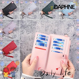 Daphne กระเป๋าสตางค์แฟชั่น หนัง PU ทรงคลัทช์ แบบพับสองทบ