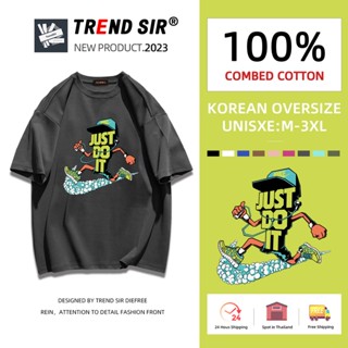 TrendSir มาแล้วจ้า🥰 สินค้าใหม่ เสื้อยืดโอเวอร์ไซส์ ใส่สบาย oversized เสื้อผ้าวัยรุ่นแฟชั่น มี7สี M-3XL