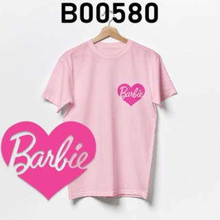 Barbie logo T shirt couple woman sister tshirt unisex cotton summer oversize round neck short sleeves tee pink