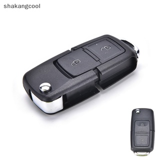 Shakangcool เคสรีโมตกุญแจ 2 ปุ่ม แบบพับได้ สําหรับ VW VOLKSWAGEN MK4 GOLF SGL