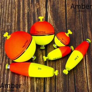 Amber โฟมลอยน้ํา Eva สีแดง สีเหลือง สําหรับตกปลา 5 ชิ้น