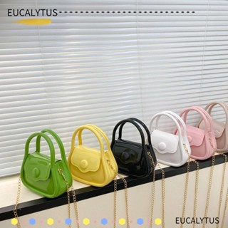 Eutus กระเป๋าสะพายไหล่ กระเป๋าถือ ขนาดเล็ก สีพื้น แฟชั่นสําหรับสตรี