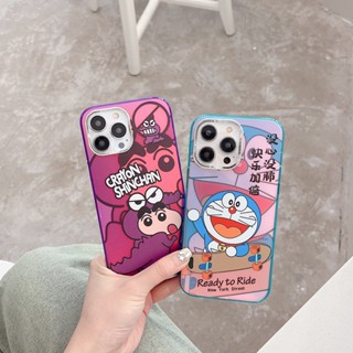 เคสโทรศัพท์มือถือ กันกระแทก ลายการ์ตูนโดราเอมอน ชินจัง พร้อมสายคล้อง สําหรับ Apple IPhone 14 13 12 11 Pro Max