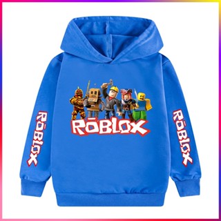 เสื้อกันหนาวแขนยาวลําลอง มีฮู้ด พิมพ์ลายการ์ตูน Baju Roblox Kanak Kanak แฟชั่นสําหรับเด็กผู้ชาย