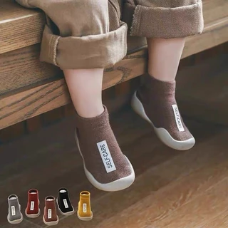 ใหม่ รองเท้าเด็กหัดเดินข้อสั้น รองเท้าเด็ก นุ่ม พื้นยาง กันลื่น Size 11-14 cm