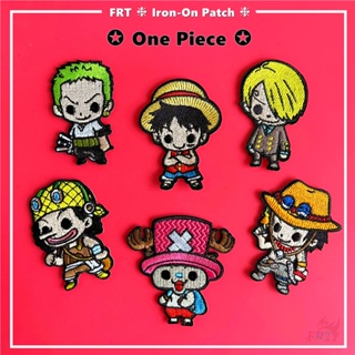 ☸ แผ่นแพทช์รีดร้อน ลายการ์ตูนอนิเมะ One Piece Q ☸ แผ่นแพทช์รีดติดเสื้อ DIY จํานวน 1 ชิ้น