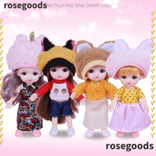 Rosegoods1 ชุดเสื้อผ้าตุ๊กตาแฟชั่น ผ้าฝ้าย 4 แบบ 1/12Bjd Molly คุณภาพสูง สําหรับ Obitsu11 Ob11/Ob11 Gsc