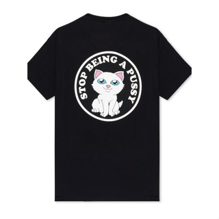 Ripndip ฐานแมว กลาง นิ้ว แมว ฤดูร้อน ใหม่ น่ารัก ตาโต แมว ลําลอง พิมพ์ ผ้าฝ้าย เรียบง่าย แขนสั้น เสื้อยืด สําหรับผู้ชาย และผู้หญิง