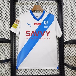 เสื้อกีฬาแขนสั้น ลายทีมชาติฟุตบอล Riyadhs Crescent Away Jersey S-XXL 23-24 ชุดเยือน สําหรับผู้ชาย