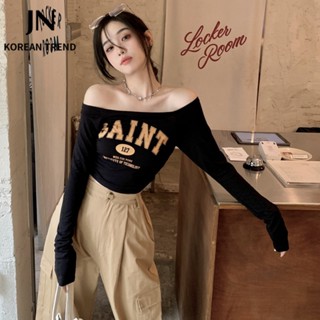 JN Studio  เสื้อยืด ครอป เสื้อยืดผู้หญิง สไตล์เกาหลี  Korean Style Chic Stylish ins A29J04A 36Z230909