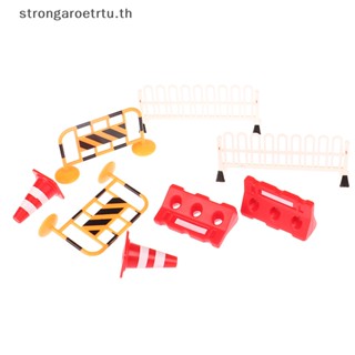 Strongaroetrtu ป้ายกรวยจราจร ขนาดเล็ก ของเล่น สําหรับบ้านตุ๊กตา 2 ชิ้น ต่อชุด