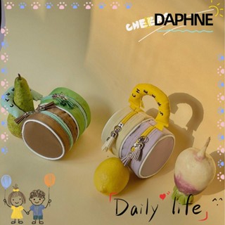 Daphne กระเป๋าถือ กระเป๋าเครื่องสําอาง ผ้าไนล่อน มีซิป สองชั้น แฟชั่นสําหรับผู้หญิง