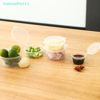 Habitatport กล่องพลาสติก 25 มล. 50 ชิ้น พร้อมฝาปิด