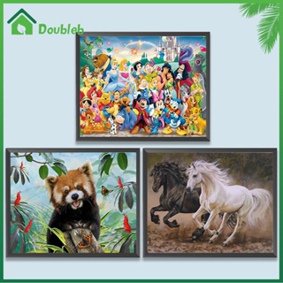 【Doub X ✮】ภาพวาดสีน้ํามัน ตามตัวเลข รูปสัตว์ DIY สําหรับตกแต่งผนังบ้าน ✮