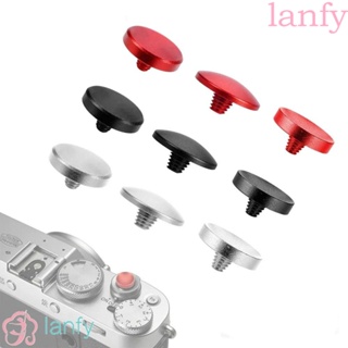 Lanfy ปุ่มกดชัตเตอร์ พร้อมแหวนยาง ปุ่มกดชัตเตอร์กล้องเว้า โลหะนิ่ม สีดํา แดง เงิน สําหรับ Fu-jifilm X-E3 Canon Nikon Leica