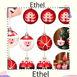 Ethel1 ลูกบอลแขวน 6 ซม. 9 ชิ้น สําหรับของขวัญคริสต์มาส DIY